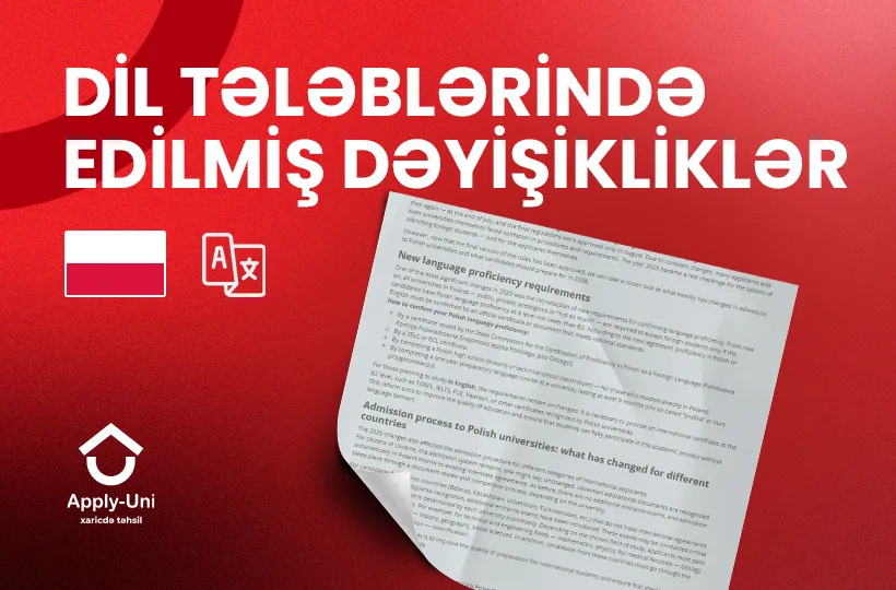 Dil tələblərində edilmiş dəyişikliklər - Polşa